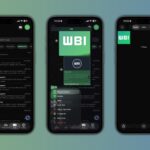 Interface do WhatsApp "Liquid Glass" com tema escuro