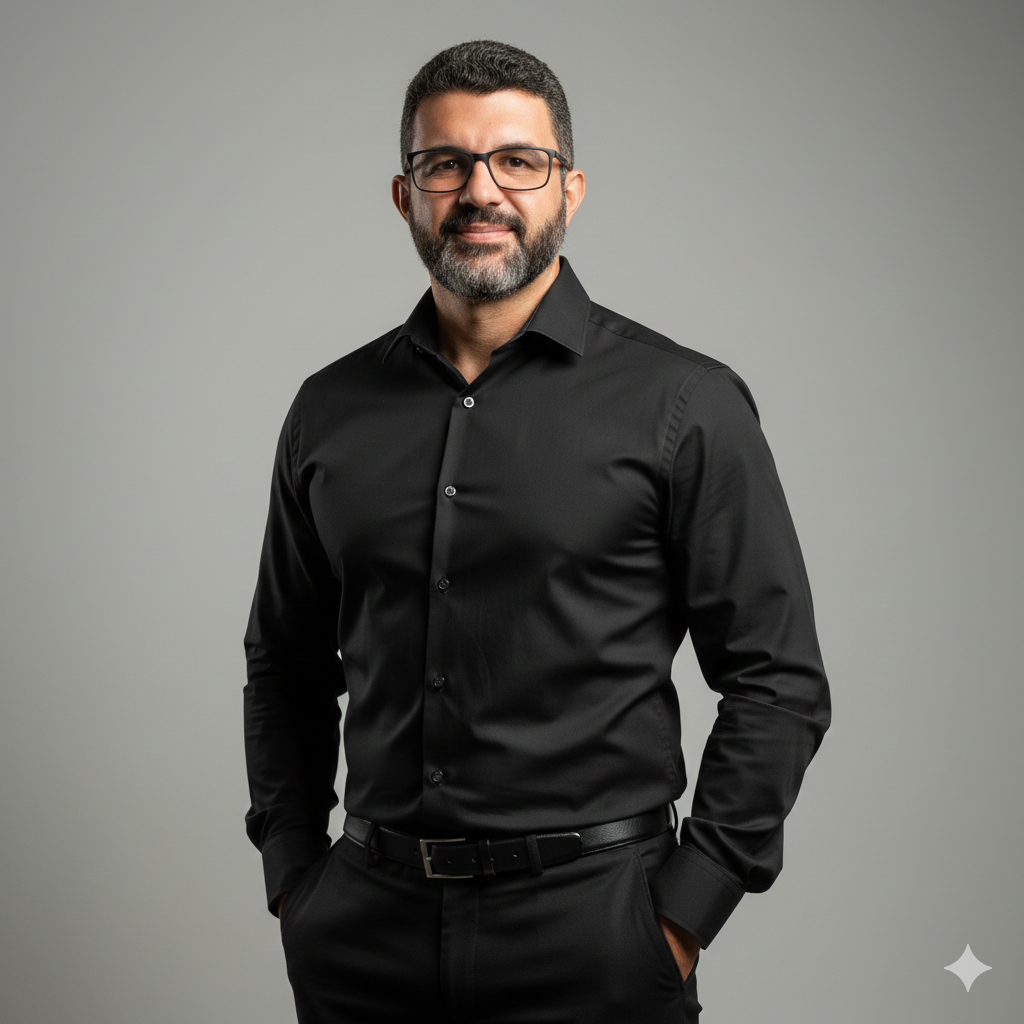 prompt_foto_profissional_masculinocamisa_preta-linkedin_techguiado 5 Prompt Foto Masculina Profissional com IA