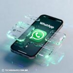 WhatsApp Liquid Glass iOS 26 nova interface translúcida - TechGuiado