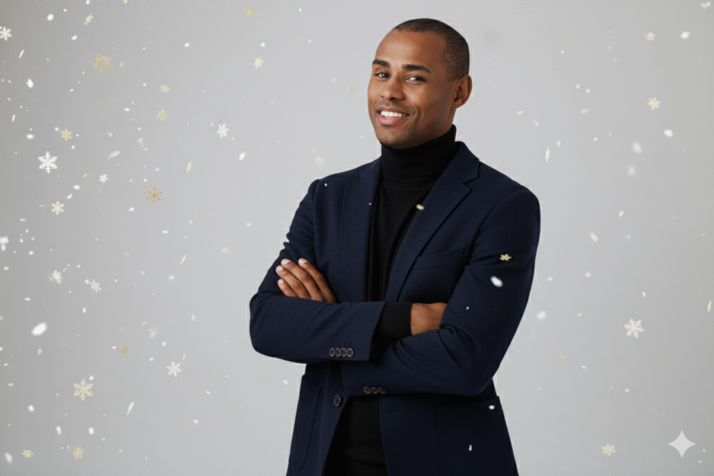  Magia de Natal no LinkedIn: 7 Prompts para Foto Profissional Masculina (Tema Natalino)