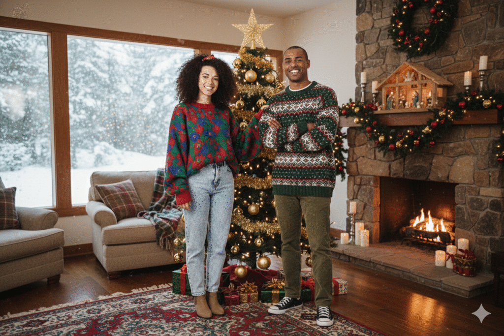 prompt_lareira_neve_foto_casal_natal_techguiado-1024x683 Fotos de casal natalinas com IA: ideias e prompts incríveis para criar imagens mágicas