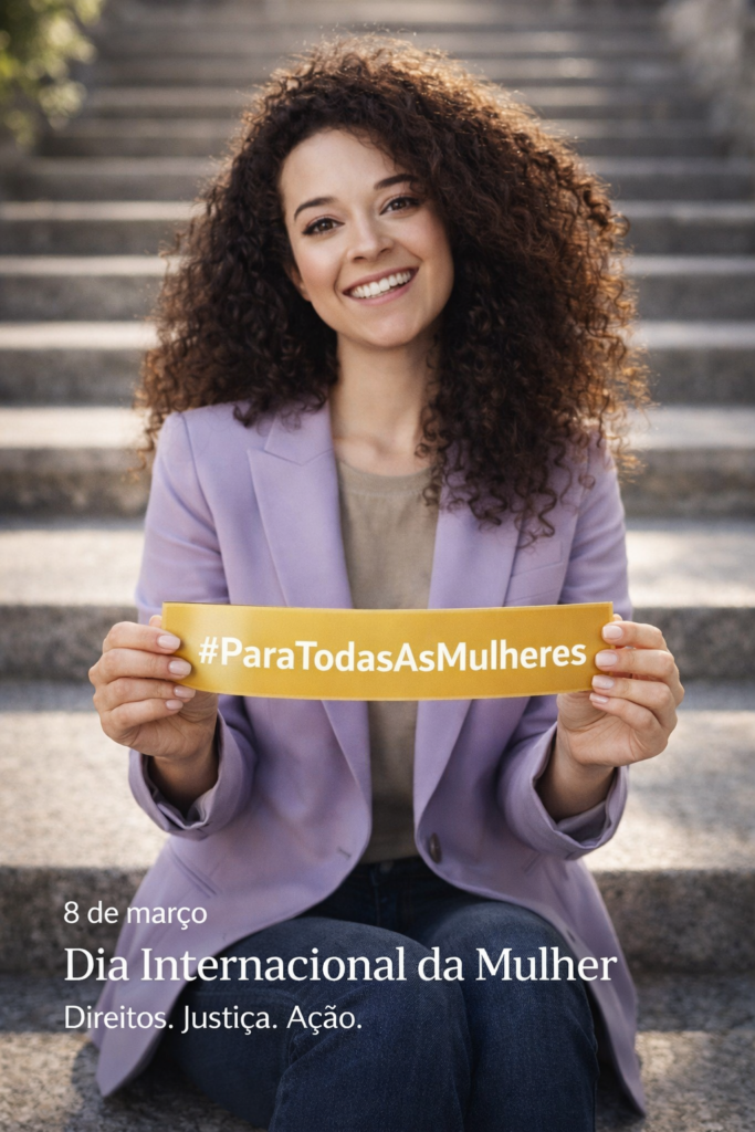 prompt-Dia-Internacional-Mulher-negra-preta-autentica-escada-techguiado-683x1024 Prompt Dia Internacional da Mulher 2026: 11 Prompts de IA para Criar Imagens Que Celebram a Sua Força