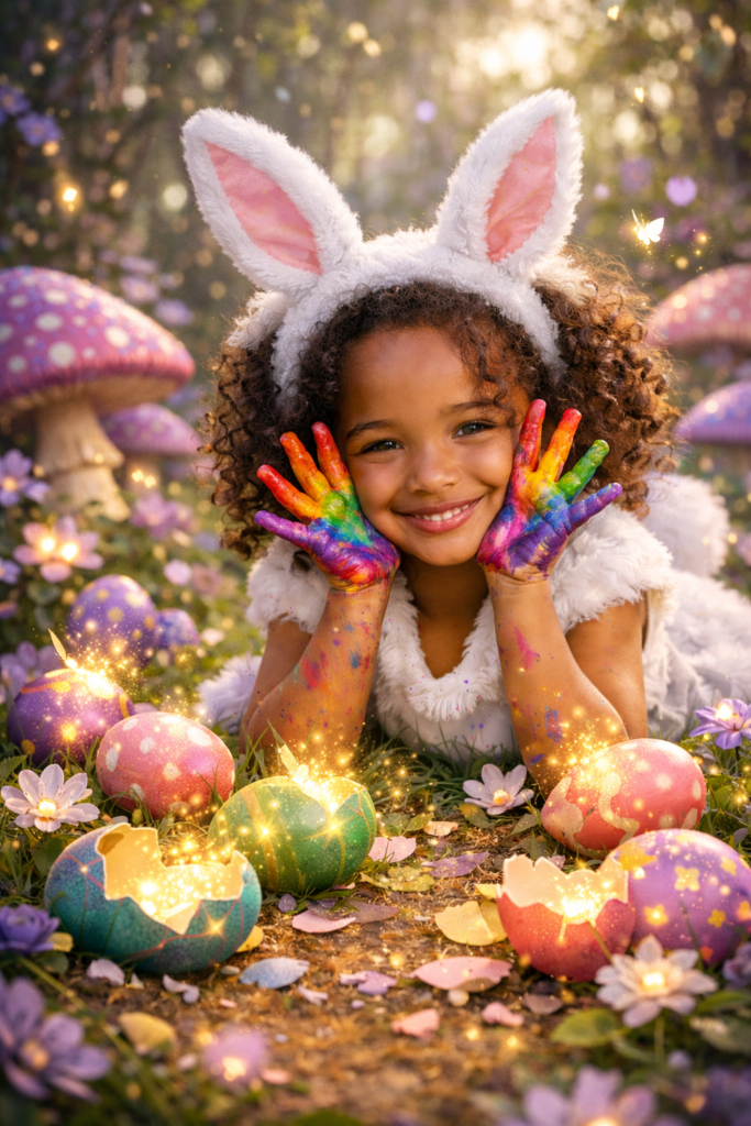 prompt-fotos-pascoa-com-crianca-fantasia-coelho-conto-fadas-chocolate-gemini-techguiado-683x1024 Prompt Fotos Páscoa com Criança: Como Criar Imagens Encantadoras com IA