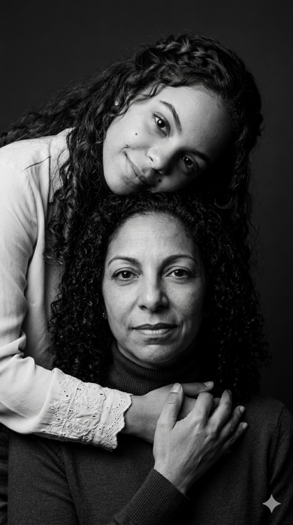 prompts-ia-gemini-dia-das-maes-retrato-preto-branco-techguiado-572x1024 10+ Prompts IA Dia das Mães 2026 para Criar Fotos Emocionantes com Sua Mãe