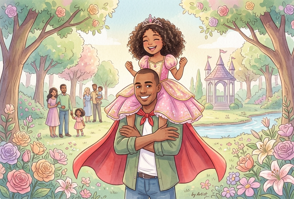 prompt-dia-dos-pais-menina-princesa-ilustrar-techguiado-1024x692 Prompt Dia dos Pais com IA para Transformar Fotos em Ilustrações Incríveis
