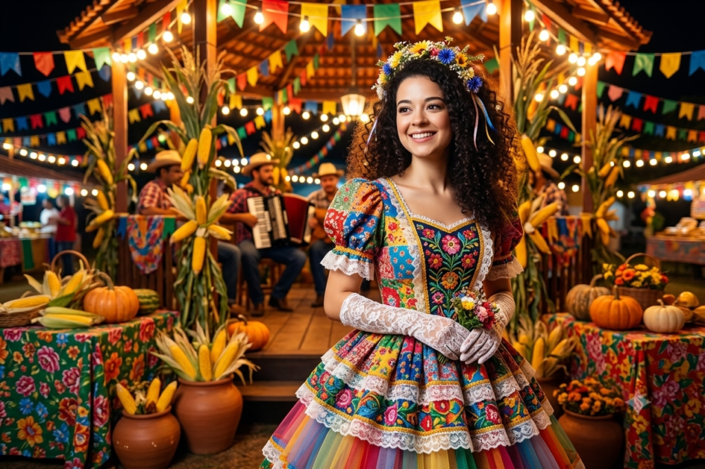 prompt-festa-junina-julina-mulher-noiva-caipira-forro-quadrilha-pipoca-techguiado-1024x682 Prompt Festa Junina Julina: Como Usar IA para Criar sua Foto Caipira